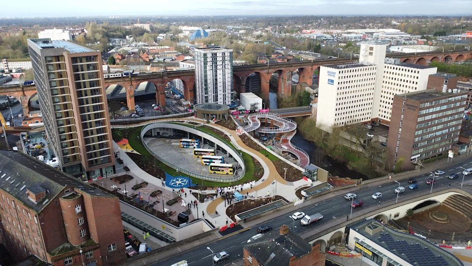 Stockport Interchange bus station and park